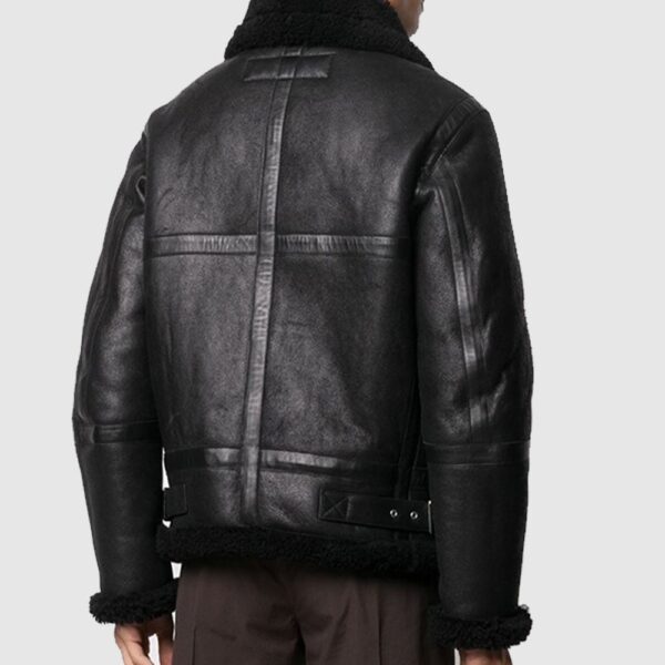 B3 Bomber Black Shearling Jacket