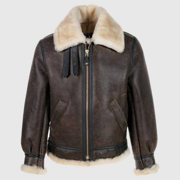 B-3 Sheepskin Leather Bomber Jacket