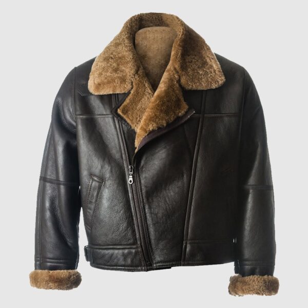 Men Black B3 Sheepskin Jacket