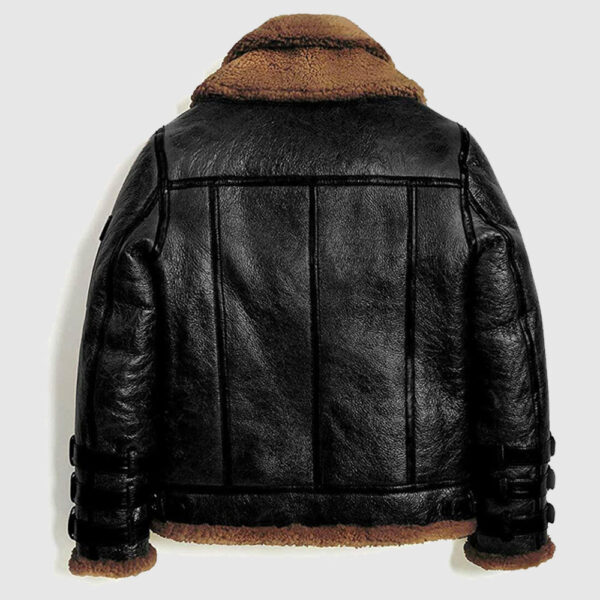 B3 Shearling Real Sheepskin Leather Bomber Flying Jacket