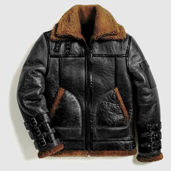 Aviator RAF B3 Shearling Real Sheepskin Leather Jacket