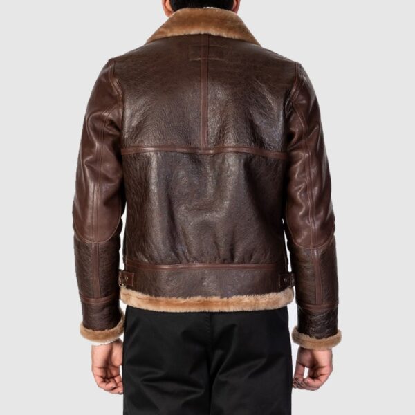 SHANGRI LA HERITAGEAVIATORE B-3 SEAL SHEARLING JACKET BROWN