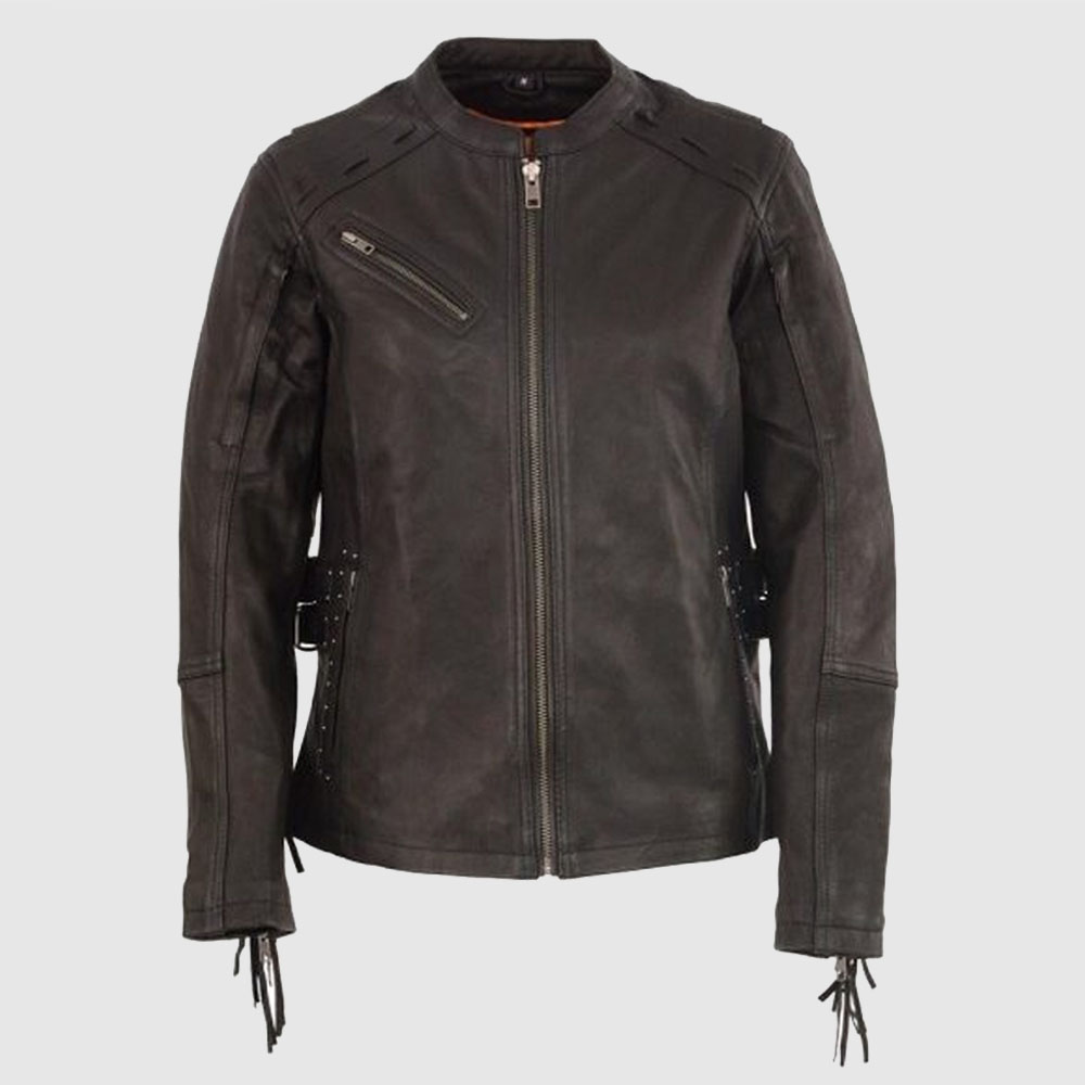 Scuba Cycle Style Fashion Leather Jacket