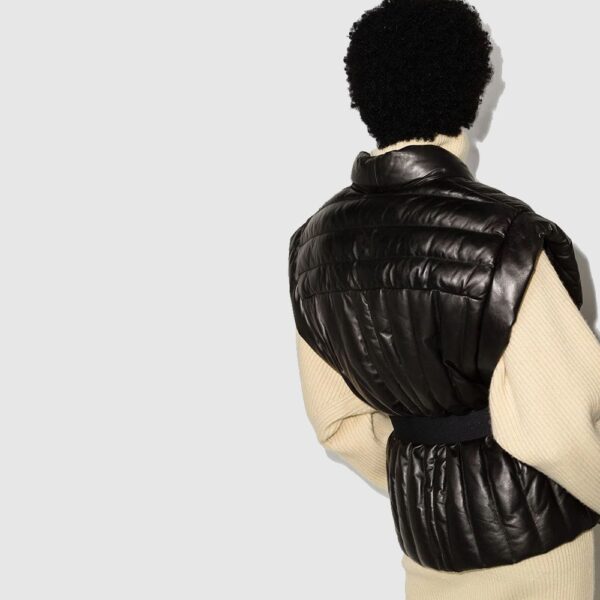 Ajali belted sleeveless jacket