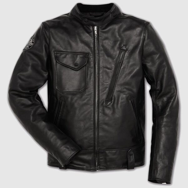 Balck Cafe Racer Leather jacket