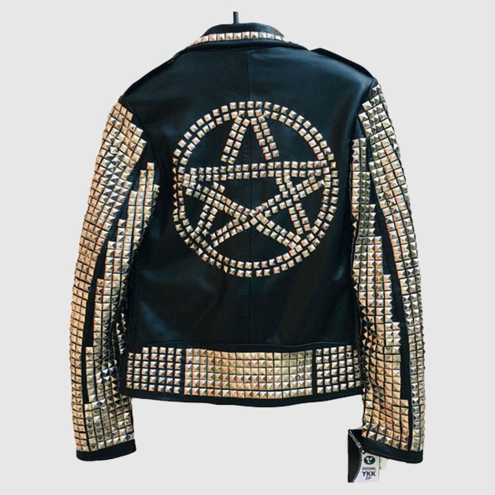 Metal Studded Punk Leather Jacket