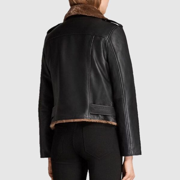 best shearling leather jacket women