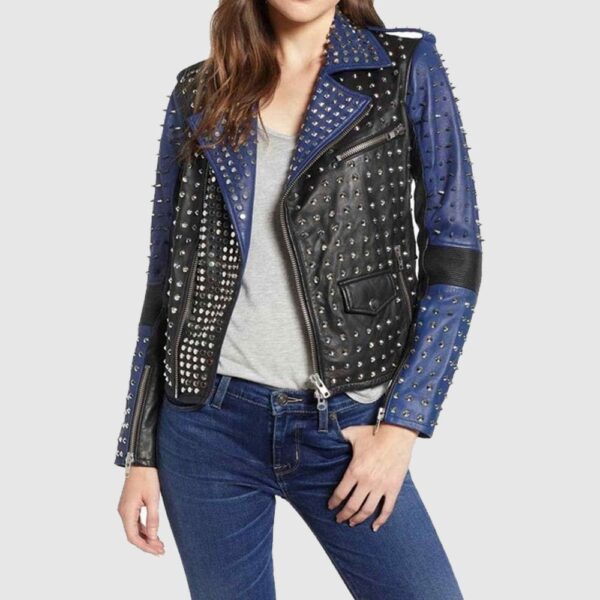 Punk Style Studded Leather Jacket