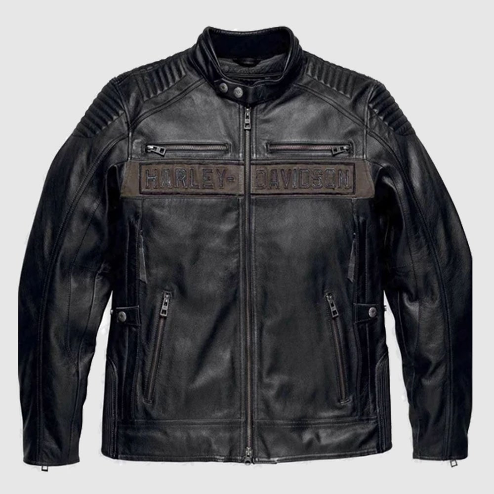 Harley Davidson Men Asylum Leather Motorcycle Jacket
