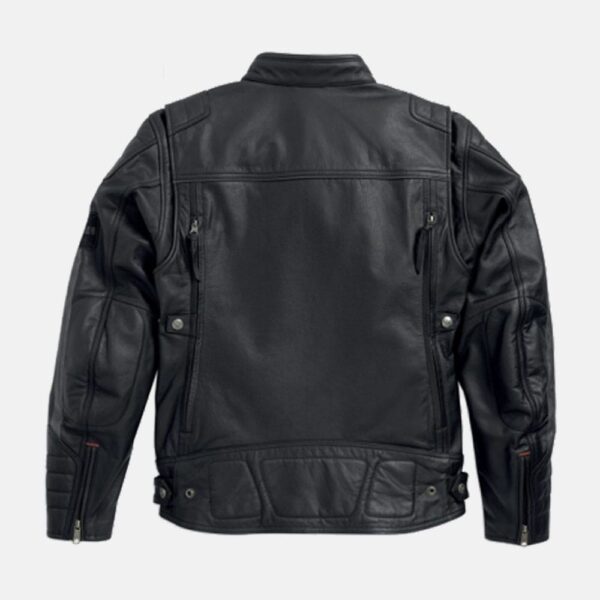 Reflective Wing Motorcycle Leather Jacket