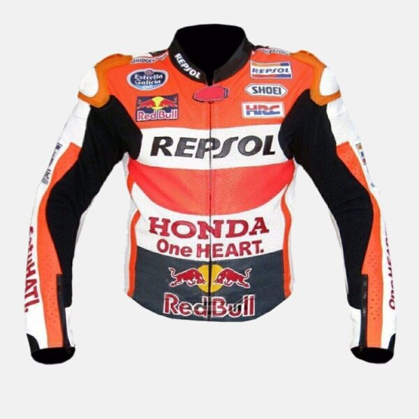 Honda Repsol One Heart Racing Motorbike Leather Jacket