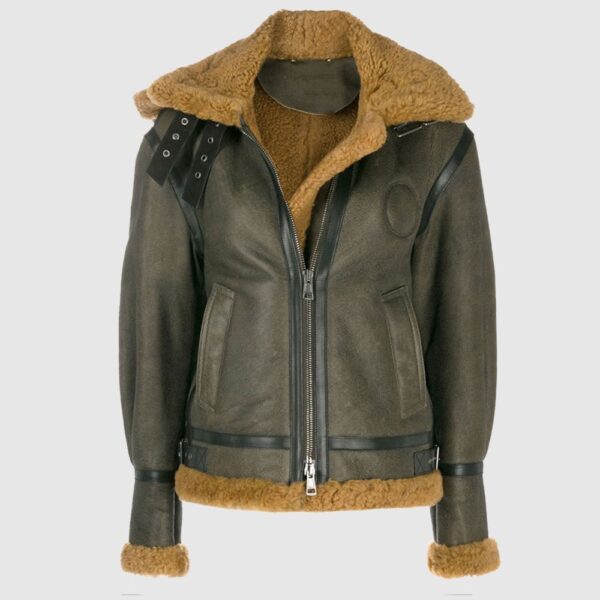 women shearling Aviator Coat