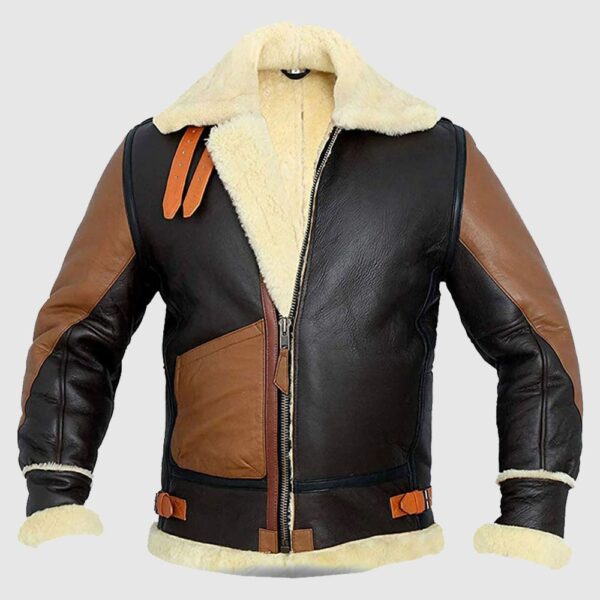 Real Shearling Bomber Sheepskin Leather Jacket
