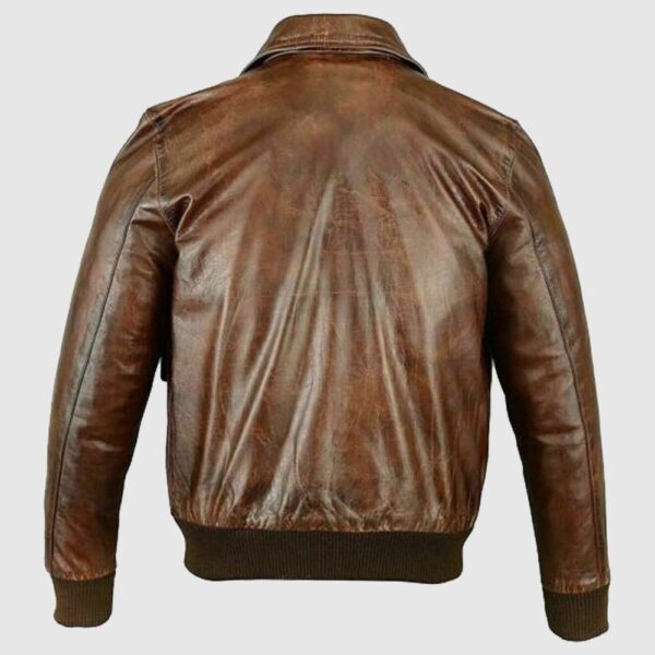 Distressed Cafe Racer Leather Jacket Motorcycle Bikers