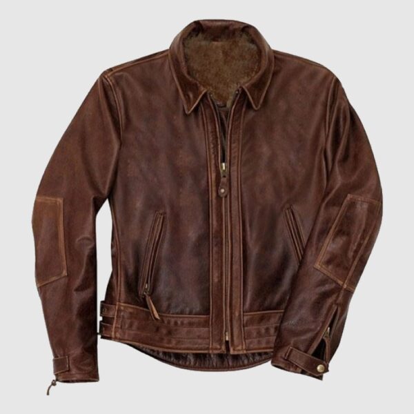 Brown Fashion Biker Leather Jacket