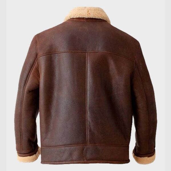 Brown Aviator Shearling Leather Jacket