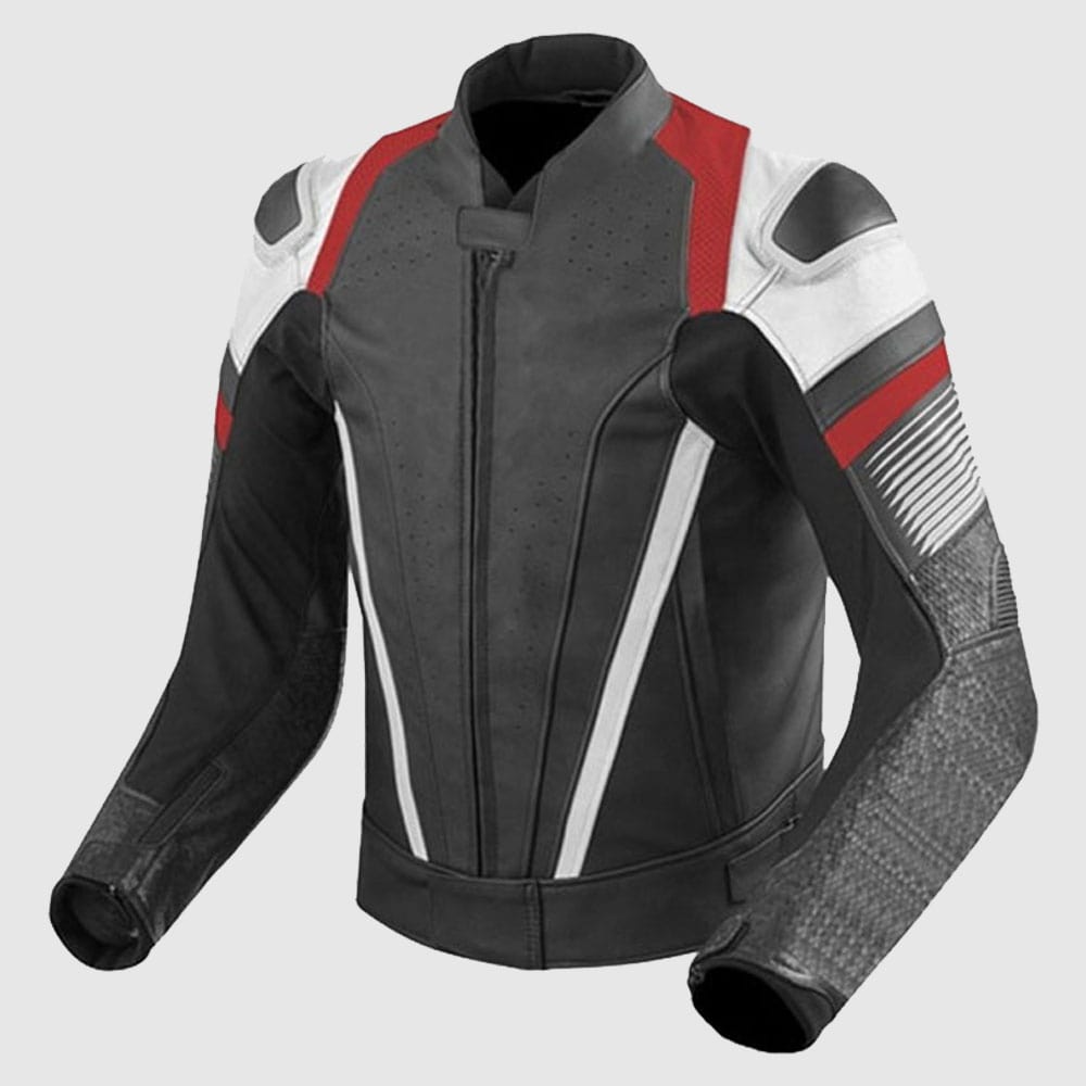 Red Flash Gear Men Leather Motorcycle Motogp Racing Jacket