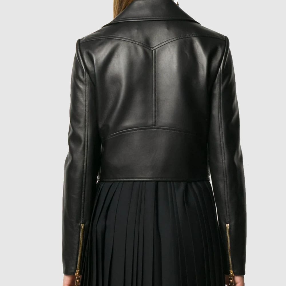 Versace fashion leather jacket women