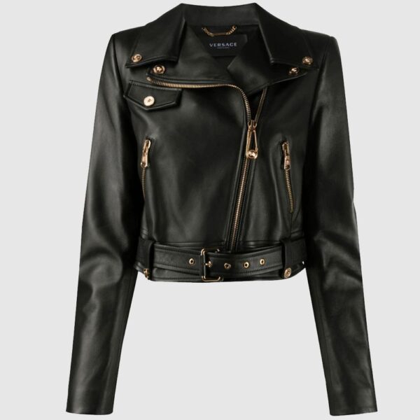 Versace fashion leather jacket women