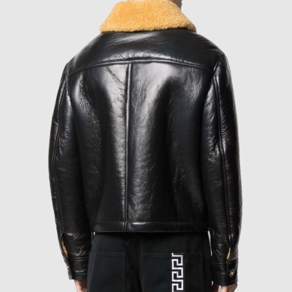 shearling collar aviator jacket