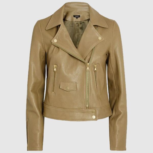 meem Leather Biker Jacket