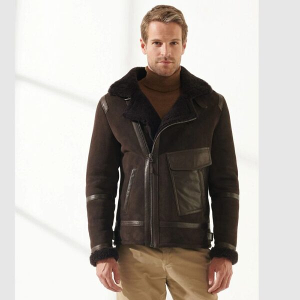 men aviator leather jacket
