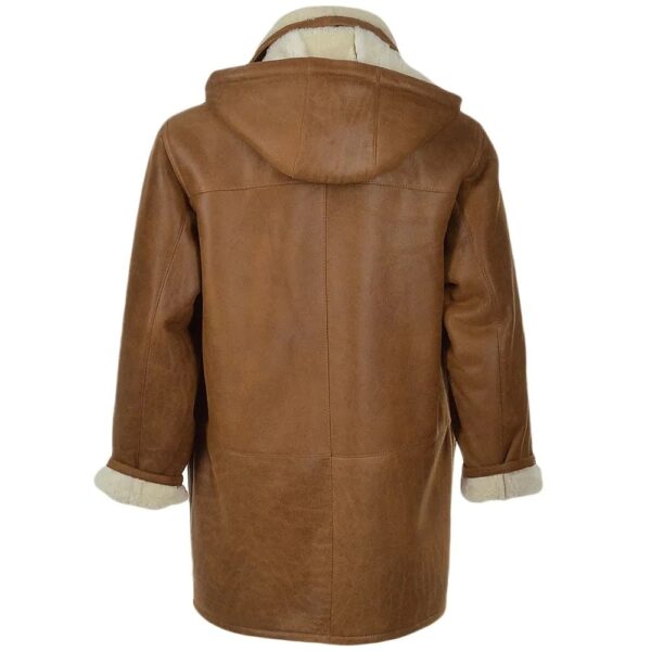 Men’s Shearling Coat Hooded back-min