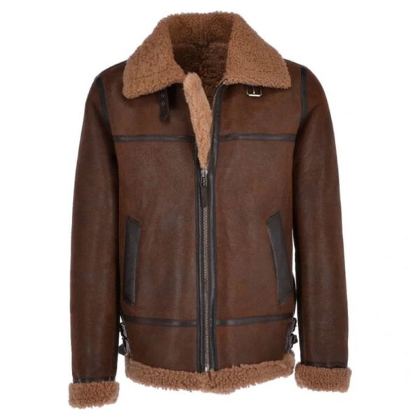 B3 Aviator Sheepskin Shearling Bomber Leather Jacket for sale
