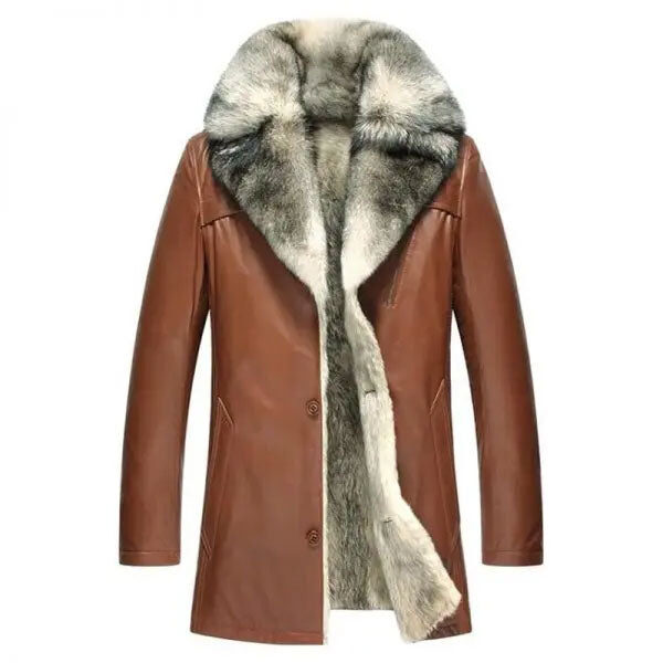 Liner Lambskin Coat 100% Genuine Leather Sheepskin Jacket Long Outerwear