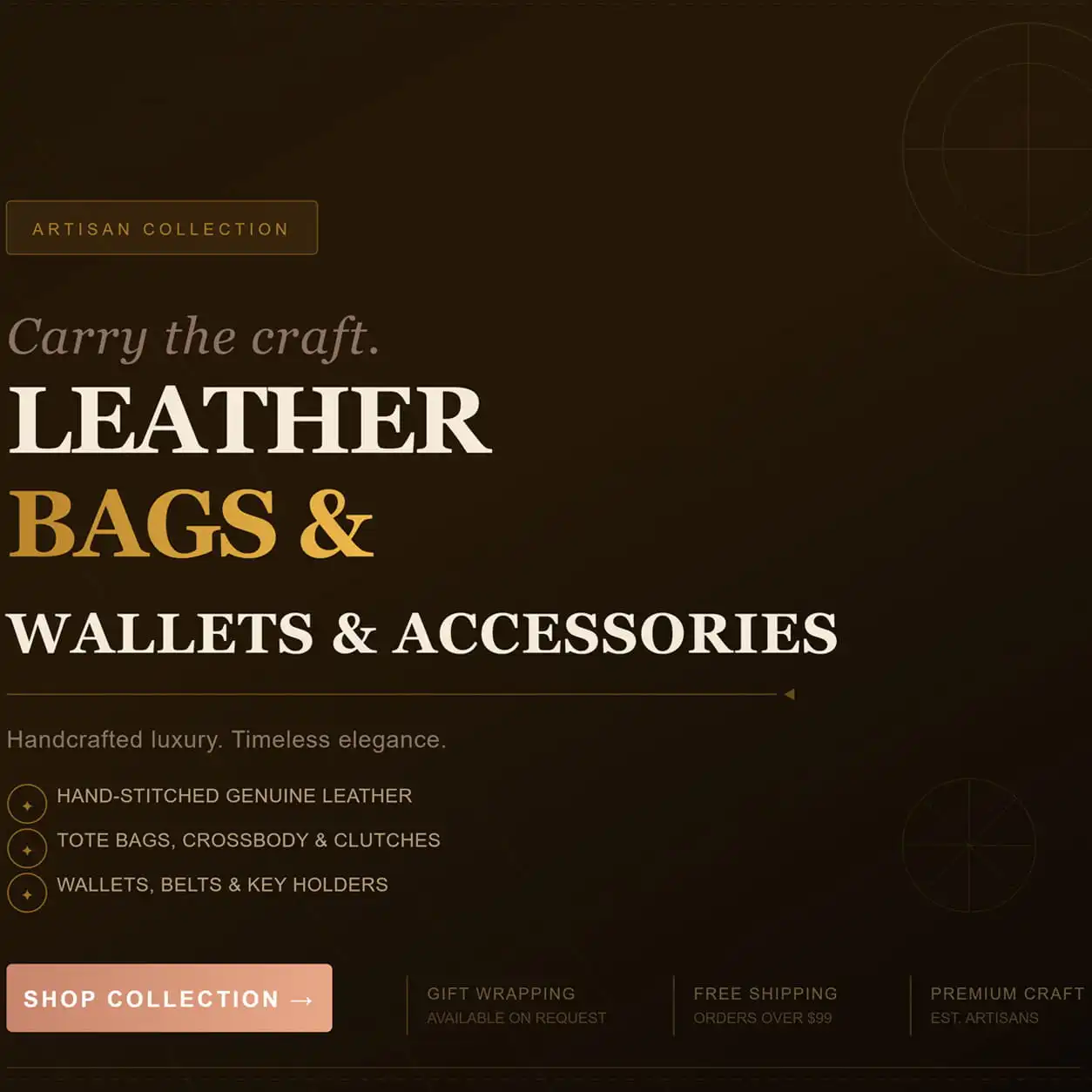 Fine quality leather bags