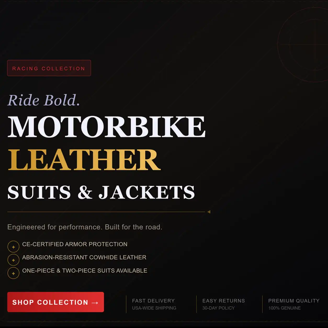 Premium Quality leather motorcycle jackets