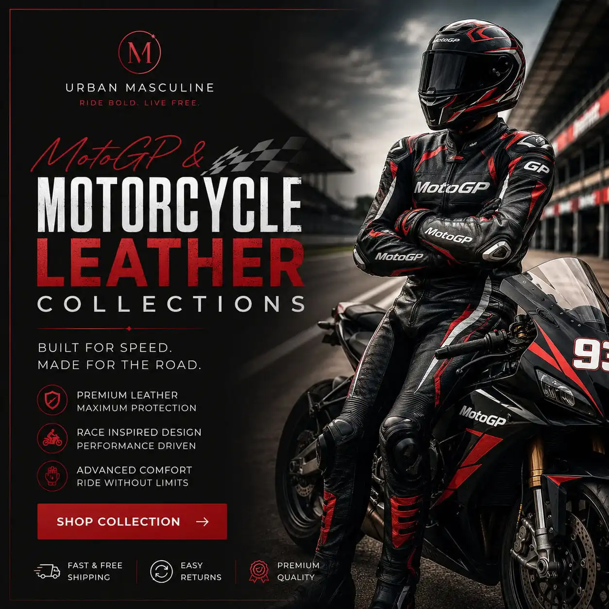 Motorbike leather jacket & suits
