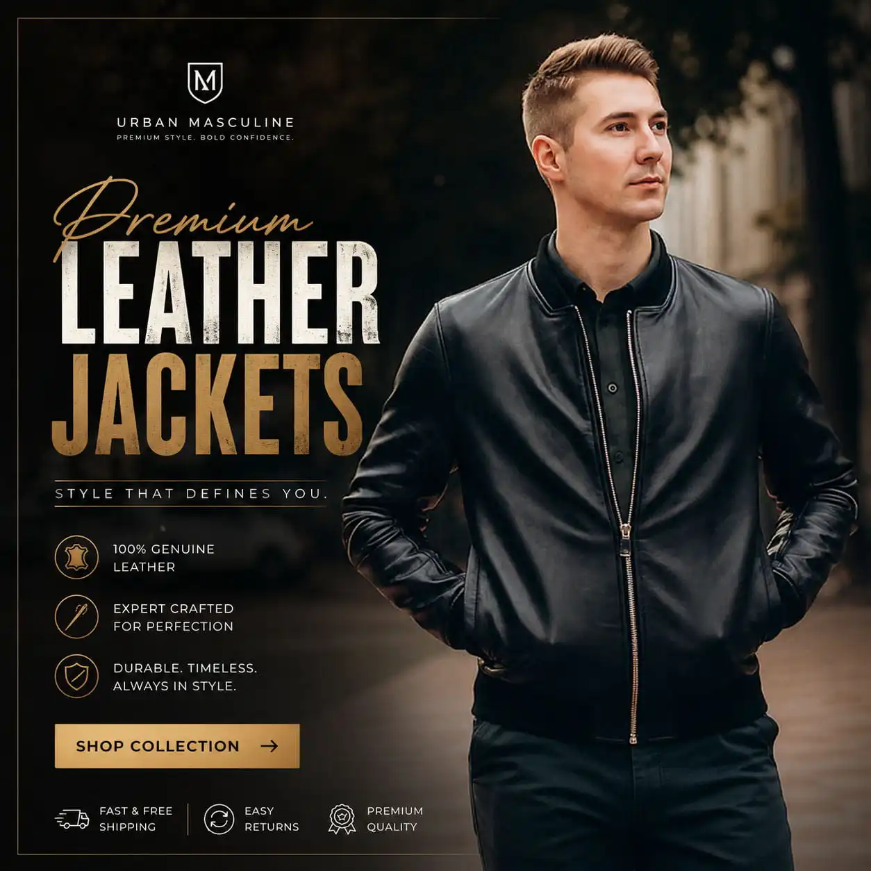 Premium mens leather collection