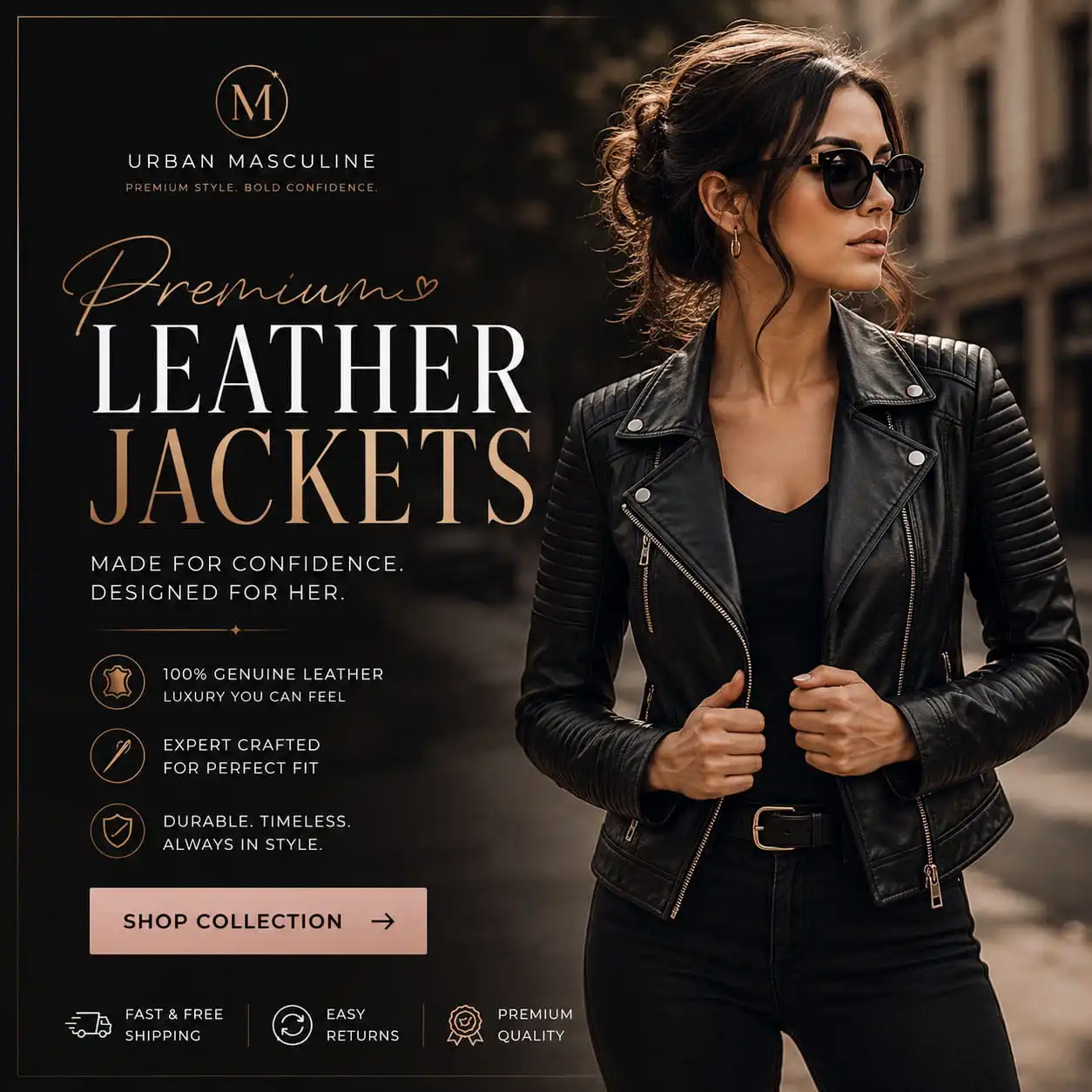womens leather jackets collection